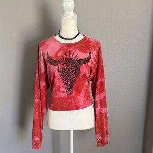 Wyoming Bull Print valentine top